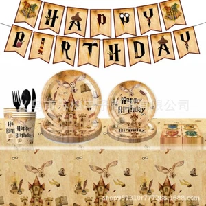 Suministros de fiesta para niños con tema de Harry Potter platos de papel desechables pañuelos - Imagen 1 de 22