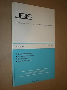 JOURNAL OF THE BRITISH INTERPLANETARY SOCIETY JULY 1971. VOL 24 No 7 JBIS - Picture 1 of 2