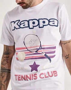 Kappa tennis club short sleeve crewneck tee white t-shirt regular fit mens 2XL - Picture 1 of 6