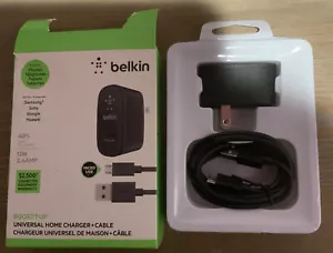 ๐ Belkin 2.1A/12W 1-port Universal Home Charger,Black,Distressed Box ๐ - Picture 1 of 2