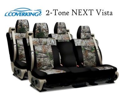 Fundas de asiento personalizadas Coverking Neosupreme delanteras segunda fila - 2 tonos NEXT Vista camufladas Foto 1 de 4