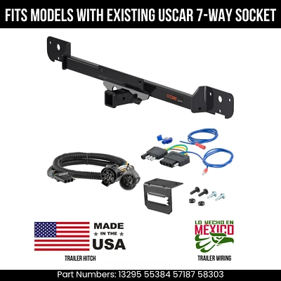 For 14-24 Ram ProMaster 2500 Trailer Hitch w/ 5Pin Wiring Fit w/ USCAR Plug Curt - Image 1 of 4