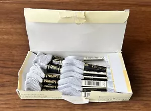 Vintage DMC Mouline Special 25 Cotton Floss Thread 12 pcs Art. 117 Pale Grey 762 - Picture 1 of 12