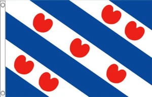 FRIESLAND FLAG 5' x 3' Frisian Frisia Fryslan Holland Netherlands Dutch Hearts - Picture 1 of 1