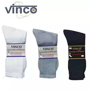 3-6-12 Pairs Men's Plain Solid Sports Athletic Work Crew Socks Size 9-11 10-13 - Picture 1 of 39