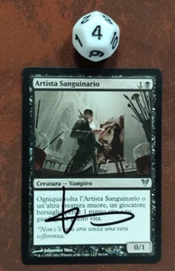 MTG BLOOD ARTIST BLACK SIGNED EXC - ARTISTA SANGUINARIO - AVR - MAGIC #4 - Picture 1 of 1