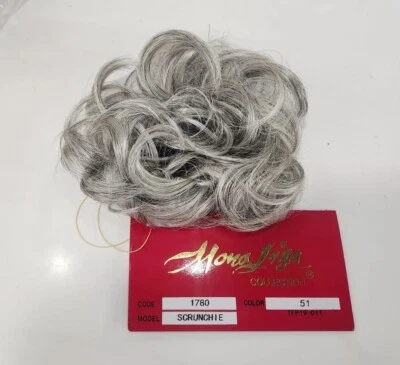 Curly Scrunchie Ponytail Synthetic 3"  51 Gray Messy Bun - Image 1 of 4