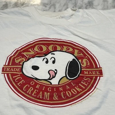Camisa De Colección XL Snoopy Helado y Galletas Gráfica Puntada Única San Francisco Foto 1 de 4