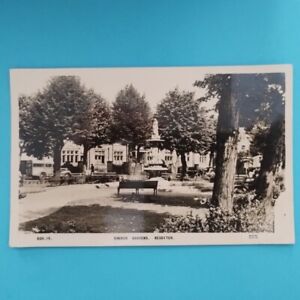 Church Gardens, Redditch - Old RP Postcard