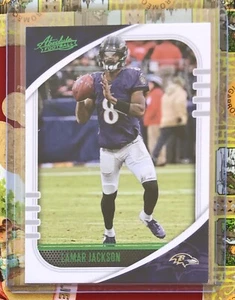 🔥GREEN  Lamar Jackson Absolute Green Parallel No. 85 Baltimore Ravens - Picture 1 of 2