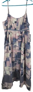 NWT Simply Vera Wang Dress Sz L Shark Bite Hem, Spaghetti Straps Empire Waist - Picture 1 of 9