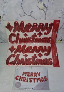 Merry Christmas 3D Balloon Window, Wall Stickers And Balloons. BNWT - Picture 1 of 8