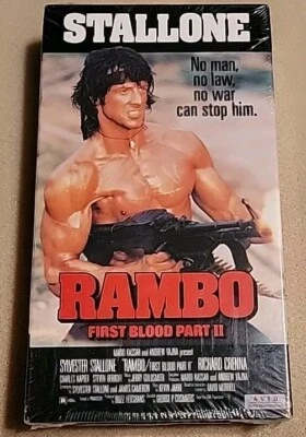 NEW Rambo - First Blood Pt. II (VHS, 1985) Sylvester Stallone SEALED w/Watermark - Image 1 of 4