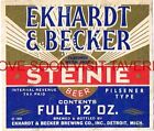 Tough 1930s IRTP E & B Steinie Beer label 12oz Tavern Trove Detroit