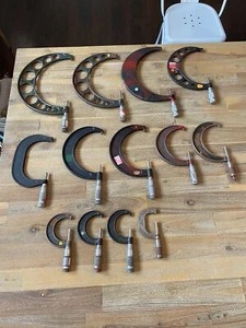 Lot of 13 Brown & Sharpe 7-8” 6-7” 5-6” 4-5” +More Precision Outside Micrometers - Picture 1 of 16
