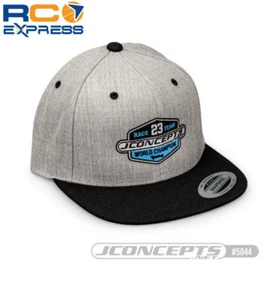 JConcepts 2023 Jconcepts Racing Team Hat Flat Bill Snap-Back Design Gray JCO5044 - Picture 1 of 1