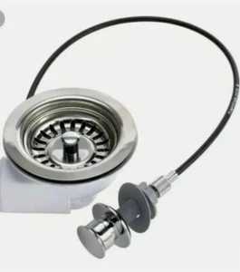 Küchenspüle 3,5"" Kabel Pop Up Korb Abfall Chrom Sieb 44 mm Astracast WK545 - Bild 1 von 6