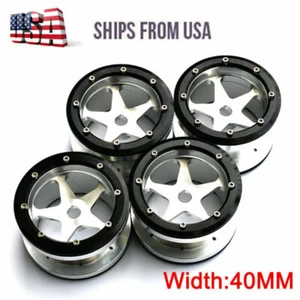 4PCS 2.2'' Alloy Beadlock Wheel Rim For 1/10 RC Axial Wraith TRX-4 SCX10 II AX10 - Picture 1 of 12