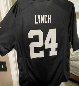 Marshawn Lynch XL Nike Football Jersey Oakland Raiders Mens Black Beast Mode - Picture 1 of 2