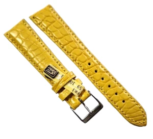 Uhrenarmband Uhrband echt Kroko 20mm gelb Deutscher Hersteller / 31 - Picture 1 of 4