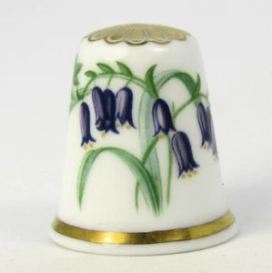 COLLECTABLE THIMBLE BLUEBELL FLOWER OF THE YEAR 1987 BY SPODE (TM042) - Picture 1 of 6