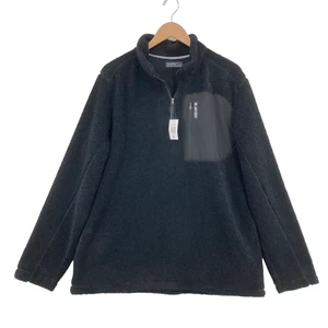 Hi-Tec Men's Black Long Sleeve w/Pockets 1/4 Zipper Pullover Sweatshirt Size XL - Picture 1 of 12