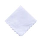 Women And Men Solid White Hankies Absorbent Cotton Handkerchiefs For Embroidery