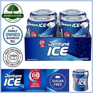 Eis Pfefferminz zuckerfrei Kaugummi 240 Stück 4 Flaschen Atemerfrischer Minzen - Bild 1 von 15