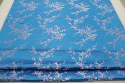Brocado de seda sintética (flor de flora de ciruela) material de tela kimono jacquard damasco*Bu4 Foto 1 de 4