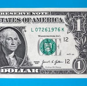 July 26, 1976 (L 07261976 K) BIRTHDAY Note $1 One Dollar Bill *UNC* - Picture 1 of 4