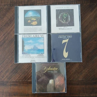 Lot of 5 Mannheim Steamroller CDs: Fresh Aire 1, 3, 6 & 7 + Yellowstone Foto 1 de 4