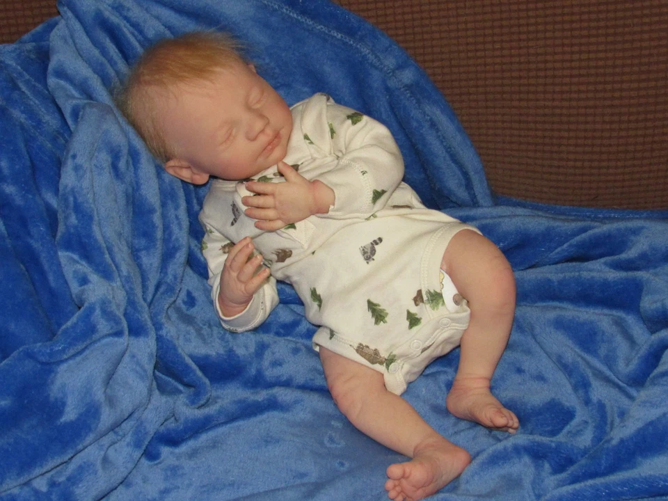 Reborn Doll Realborn Steven Asleep, 4 Lbs. 11 Oz. COA - Image 1 of 4