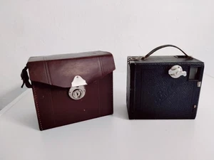 Balda Rollbox Analogkamera Rollfilm mit Ledertasche - Bild 1 von 6