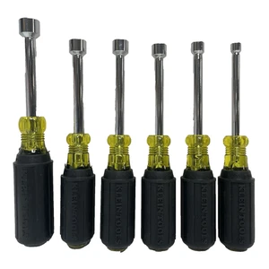 Klein Tools 631 Set Avvitatore Dadi - Albero Cavo 7 Pezzi - Manca 1/2" - Buono - Foto 1 di 7