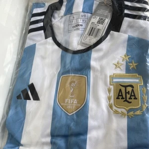 Adidas Argentina World Cup Winners Shirt 2022 - New - Authentic - Large - Picture 1 of 4