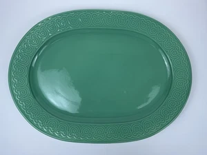 Disney Piatto Servizio Nascosto Topolino Teal Ceramica 15,5”x11,5” Made in Portugal - Foto 1 di 7