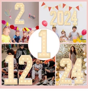 Holitex 4FT Marquee Light Up Numbers Pre-Cut Frame Giant Number 1 - Picture 1 of 3