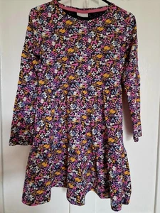 Girls Cute Floral Pattern Cotton Dress Age 10 Years Long Sleeve Matalan - Picture 1 of 9