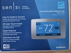 Emerson Sensi Smart Touch Wi-Fi Pgm Thermostat SILVER 1F95U-42WFS New Unopened - Picture 1 of 6
