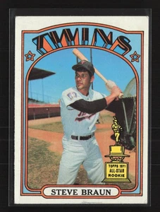1972 Topps #244 Steve Braun Minnesota Twins Rookie VG - Bild 1 von 2