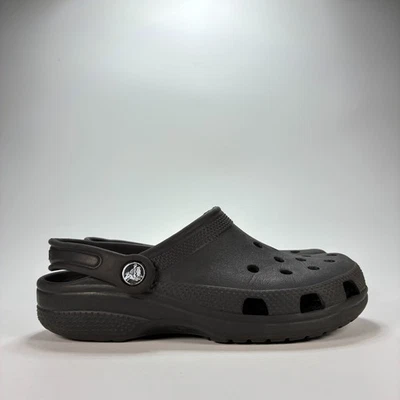 Crocs Clássico Tamanco Preto Leve Alça Ajustável Sapato Slip On Juvenil Tamanho 3 - Imagem 1 de 4