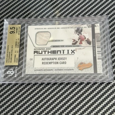2003 Fleer Authentix Michael Vick Autograph Redemption Card Rare !! ONLY KNOWN! - Image 1 of 3