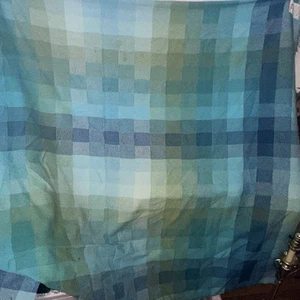 Avoca 100 % Lammwollmischung Überwurf Spektrum Aqua Fischgrät Hergestellt in Irland 60 x 72 - Bild 1 von 9