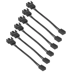 1X(6 StüCk 4Pin PWM auf 3Pin Standard KüHlung LüFter Adapter Kabel B3N7)9461 - Bild 1 von 6