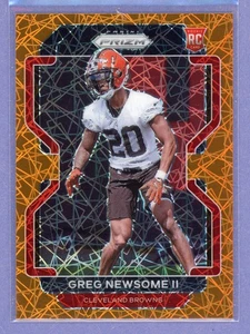 2021 Panini Prizm #376 Greg Newsome II Orange Lazer Rookie Browns - Picture 1 of 2