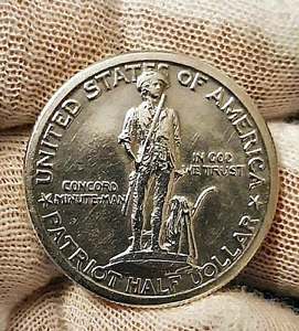 1925 Lexington-Concord Silver Commemorative PATRIOT Half Dollar Nice - YOU GRADE - Picture 1 of 2