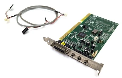 Vintage AOpen AW35 Crystal CX4235-XQ3 16-bit ISA Sound Card 90.18610.010 w/Cable - Image 1 of 4