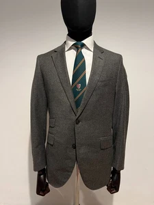Hackett Loro Piana Wool & Cashmere Charcoal Grey Jacket 42" Slim Fit RRP £750 - Picture 1 of 11