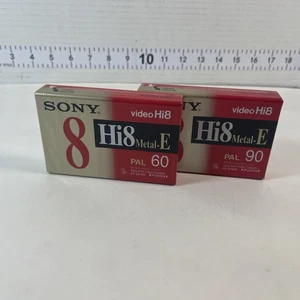 Videocamera Sony 60min Hi8 Metal-E videocassetta E5-90HME set di 2 nuove - Foto 1 di 3