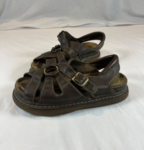 Lower East Side Womens 9.5 Fisherman Sandals Straps Buckle Chunky Y2K Brown VTG - Picture 1 of 19